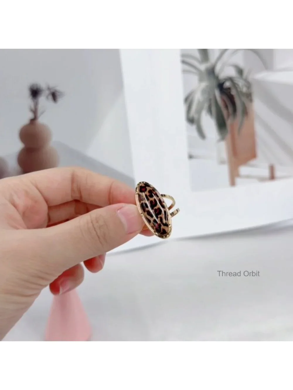 Gold-Tone Plated Stainless Steel Adjustable Open Band Ring